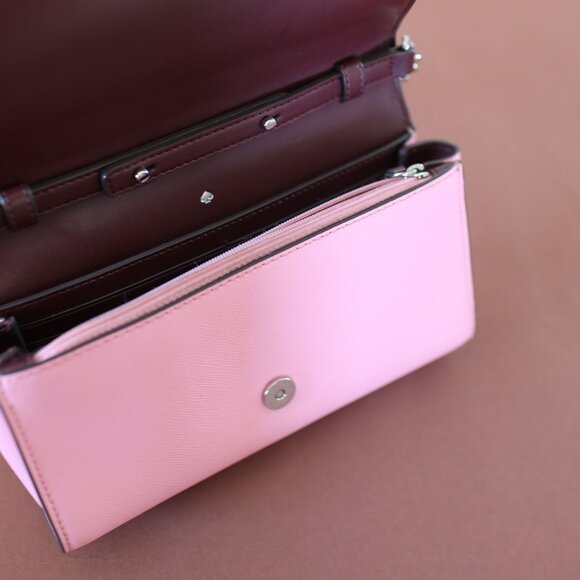 Unique Kate Spade Love Birds Neon Peony Small Flap Crossbody Bag - Picture 7 of 10